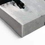 Black and White Minimalist Abstract Canvas – Elegant Geometric Wall Art