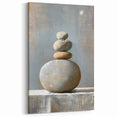 Minimalist Stone Balance Art – Tranquil Abstract Canvas Wall Decor