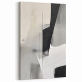 Black and White Geometric Canvas – Minimalist Abstract Wall Art Design