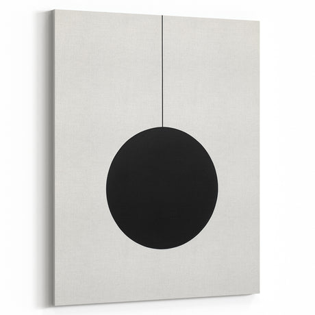 Minimalist Black Sphere Art – Simple Abstract Wall Decor for Modern Spaces