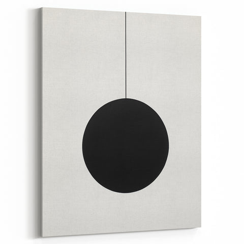 Minimalist Black Sphere Art – Simple Abstract Wall Decor for Modern Spaces