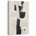 Abstract Black with White Block Art – Modern Minimalist Canvas Decor
