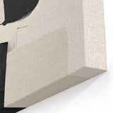 Abstract Black with White Block Art – Modern Minimalist Canvas Decor