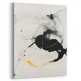 Dynamic Abstract Ink Swirl – Minimalist Black and White Canvas Art