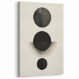 Minimalist Circular Balance Art – Black with Gray Geometric Canvas