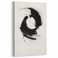 Dynamic Black and White Minimalist Art - Modern Abstract Canvas Print