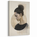 Serene Minimalist Portrait Art - Modern Abstract Canvas for Home Decor