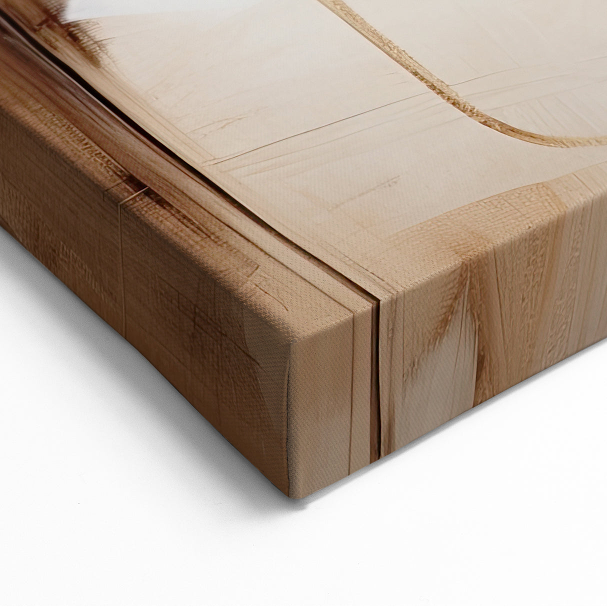 Warm Beige and Cream Abstract Art - Minimalist Canvas Wall Decor