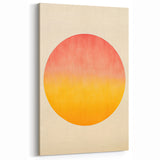Gradient Sun Circle Art - Minimalist Orange and Yellow Wall Decor