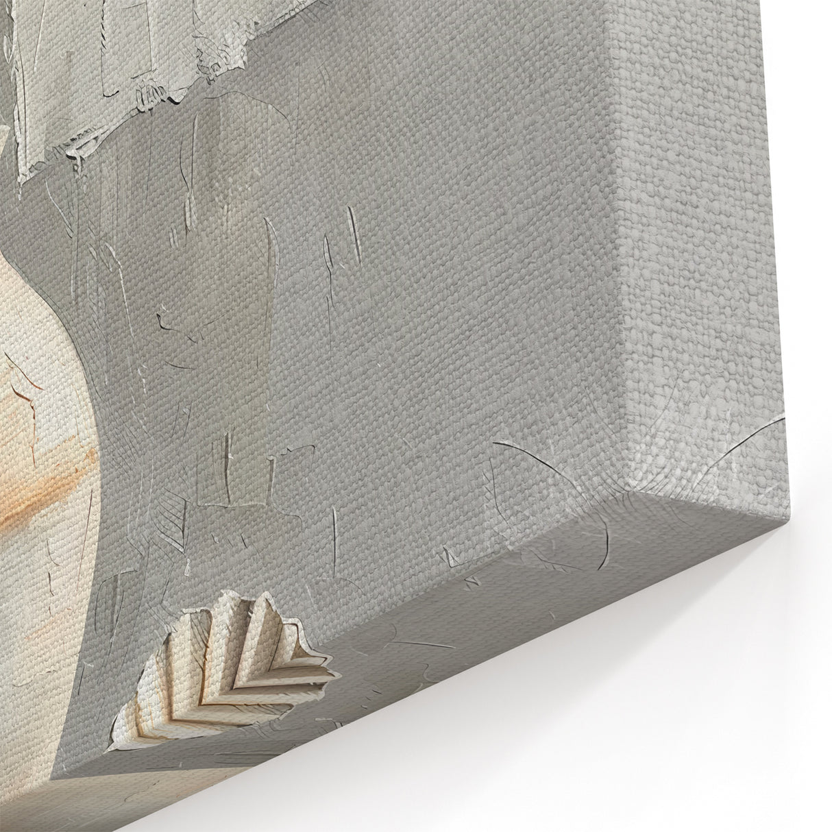 Neutral Vase Still Life Art - Minimalist Gray and Beige Wall Decor