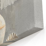 Neutral Vase Still Life Art - Minimalist Gray and Beige Wall Decor