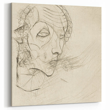 Modern Art Deco Wall Art – Abstract 1920s Inspired Sketch Portrait
