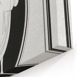 Elegant Art Deco Wall Art – Stylish Monochrome Fashion Illustration