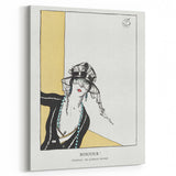 Chic Art Deco Wall Art – Elegant Woman in Stylish Hat and Jewelry