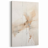Soft Beige Abstract Art - Modern Minimalist Wall Decor for Interiors