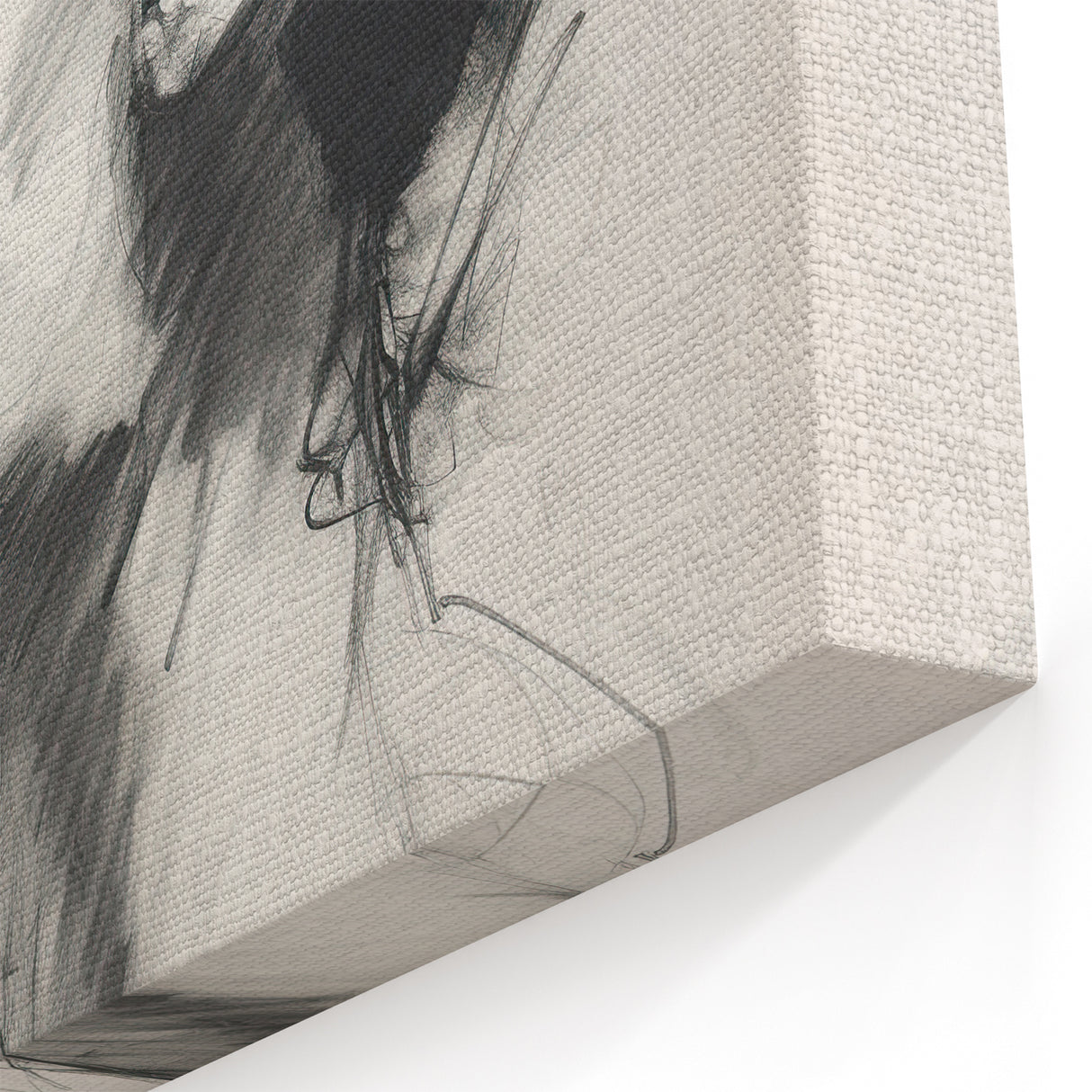 Minimalist Charcoal Portrait Art - Elegant Black White Sketch Profile