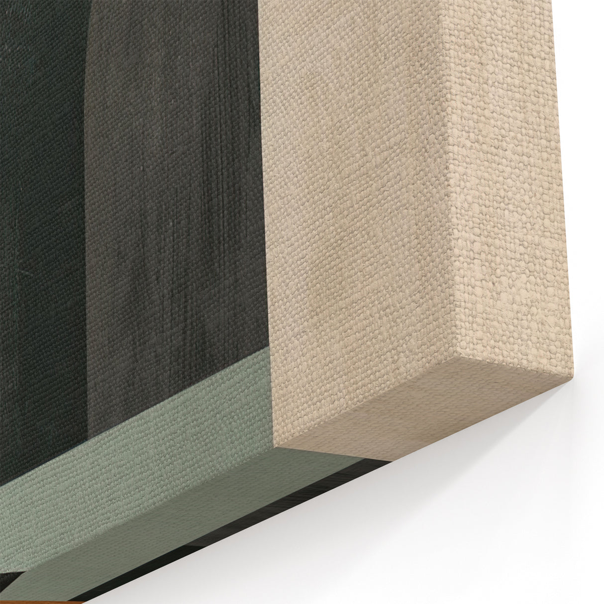 Modern Minimalist Geometric Art Print - Teal Brown Black Arch Design