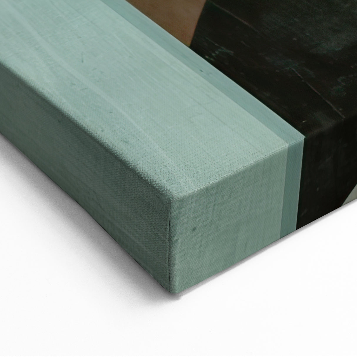 Modern Minimalist Geometric Art Print - Teal Brown Black Arch Design