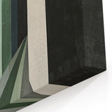 Minimalist Geometric Arch Art Print - Green Teal Black Modern Design