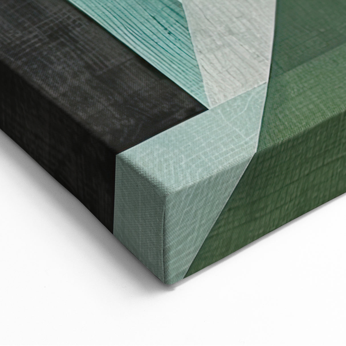 Minimalist Geometric Arch Art Print - Green Teal Black Modern Design