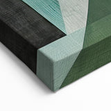 Minimalist Geometric Arch Art Print - Green Teal Black Modern Design