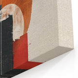 Geometric Art Print - Black Orange Red Abstract Design