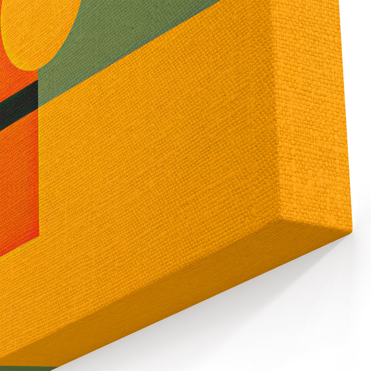 Green Orange Yellow Modern Shapes - Minimalist Geometric Art Print