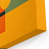 Green Orange Yellow Modern Shapes - Minimalist Geometric Art Print