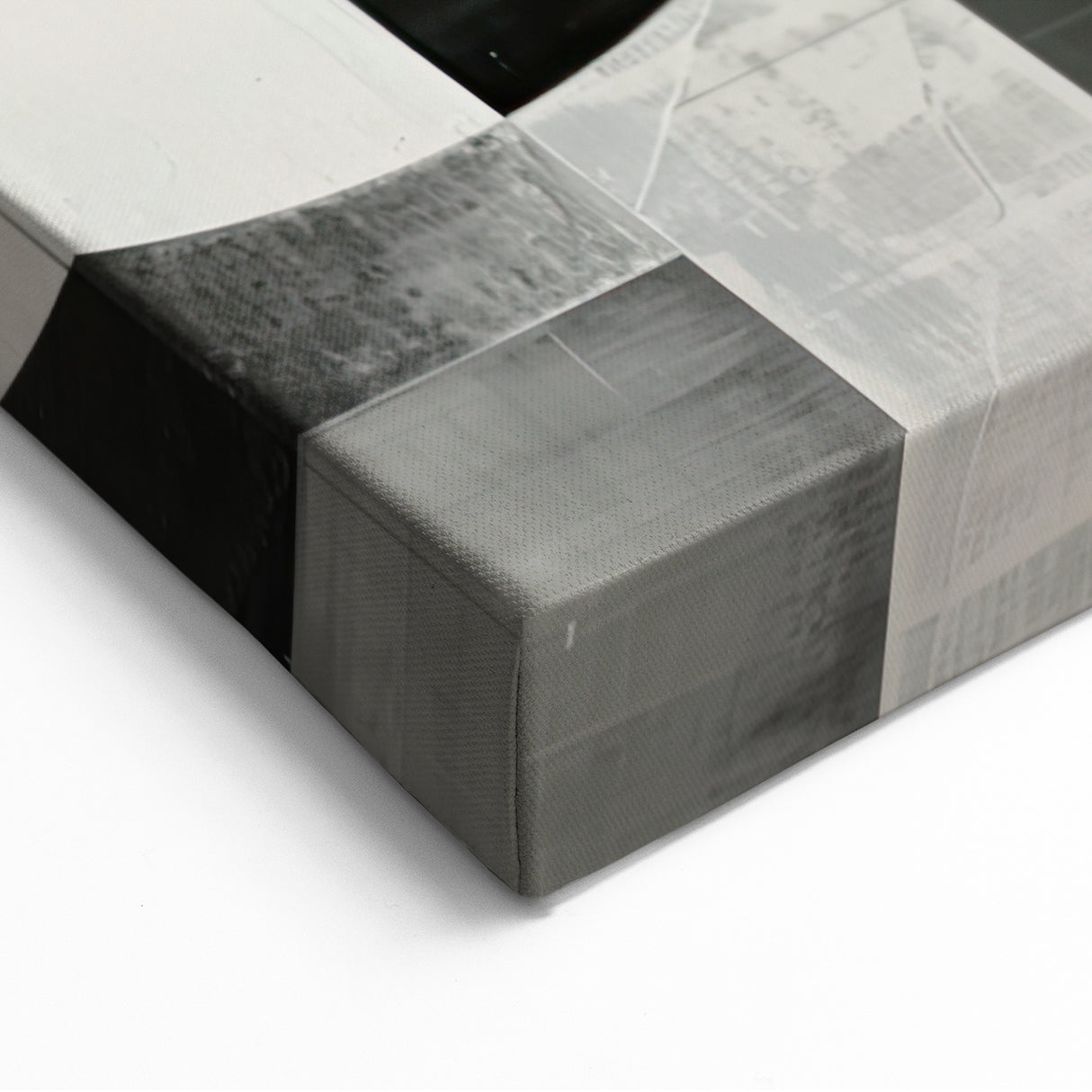 Geometric Art Print Minimalists Abstracts- Black White Gray Textured Design