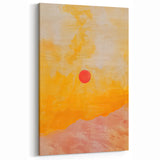Yellow Orange Red Textured Design - Minimalist Abstract Sunset Art Print