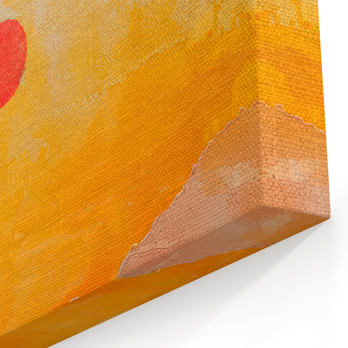 Yellow Orange Red Textured Design - Minimalist Abstract Sunset Art Print