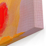 Colorful Abstract Sunrise Art - Yellow Red Textured Patterned Design