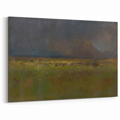 Realism Art Print - Tatras Before a Storm by László Mednyánszky Canvas