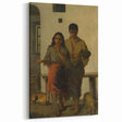 Realism Art Print - A Gypsy with a Gypsy Woman, Rustic Canvas Art