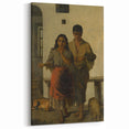 Realism Art Print - A Gypsy with a Gypsy Woman, Rustic Canvas Art