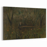Realism Art Print - In the Garden at the Table by László Mednyánszky