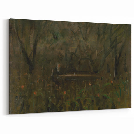 Realism Art Print - In the Garden at the Table by László Mednyánszky