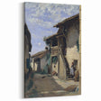 Realism Art Print - A Village Street, Dardagny by Camille Corot Canvas