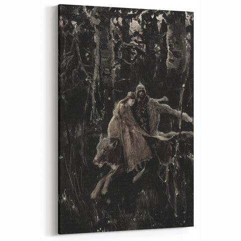 Realism Art Print of Royal Escape | Dark Forest and Brave Companions