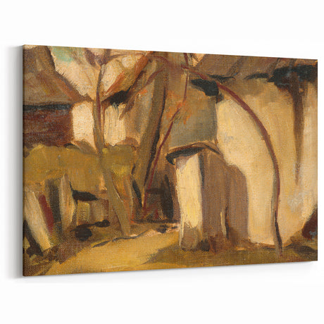 Rustic Realism Village Scene | Village Yard by Zolo Palugyay Print