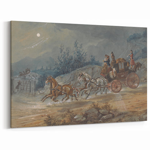 Historic Realism Art | The London Dumphries Royal Mail Coach Scene Print