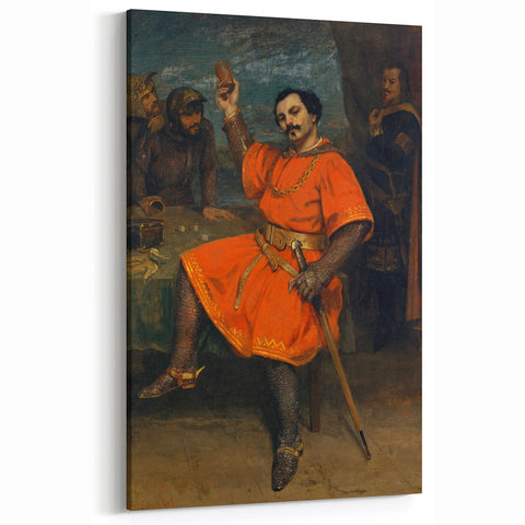 Realism Art Prints - Portrait of Louis Guéymard by Gustave Courbet