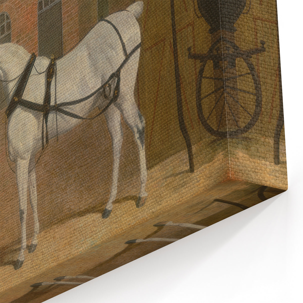 Realism Art Prints - Grey Carriage Horses by John Frederick Herring
