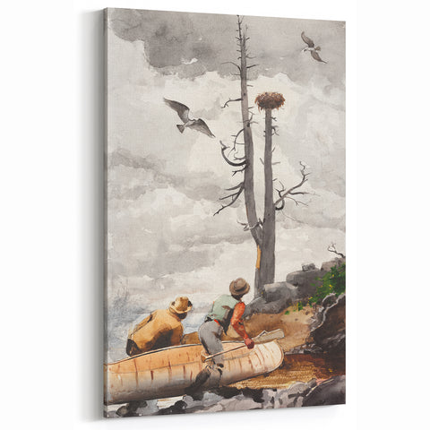 Realism Art Prints - The Eagle’s Nest by Winslow Homer