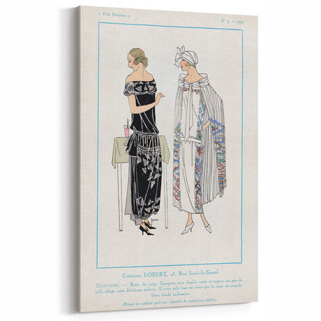 Parisian Art Deco Wall Art – 1923 Fashion Style Print for Elegance