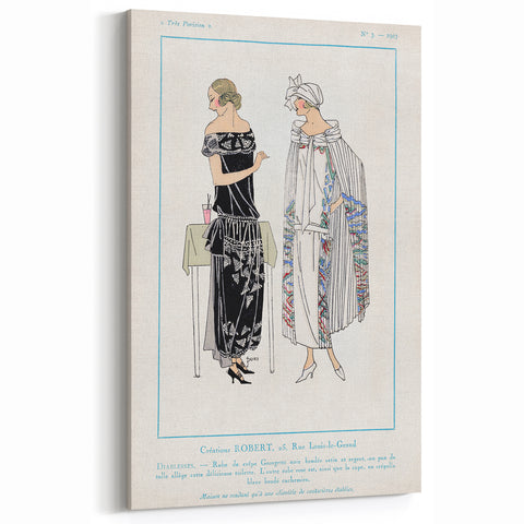 Parisian Art Deco Wall Art – 1923 Fashion Style Print for Elegance
