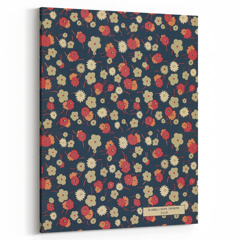 Floral Art Deco Wall Art – Vintage Patterned Print with 1920s Style