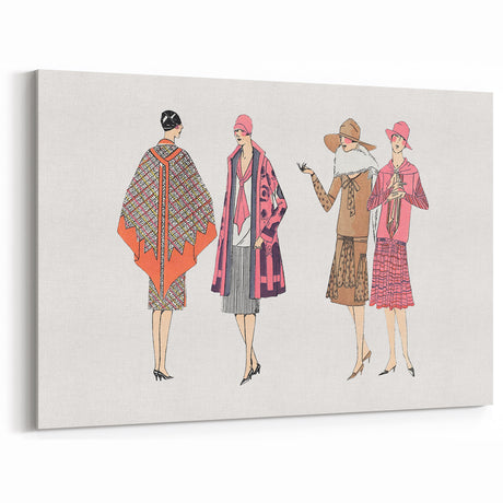 Vintage Art Deco Wall Art – 1920s Fashion Illustration Print for Décor
