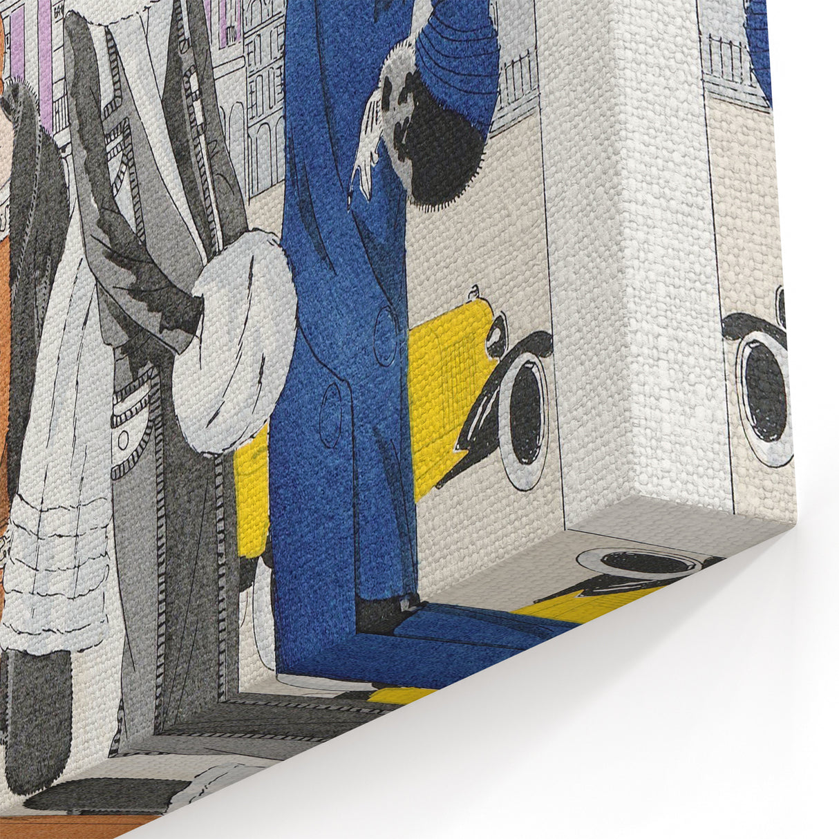 Chic Art Deco Wall Art – 1920s Fashionable Street Scene Illustration