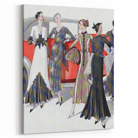 Glamorous Art Deco Wall Art – 1920s Fashion Scene with Vintage Elegance